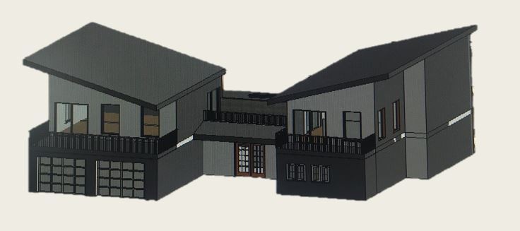 3D CAD Rendering House Model