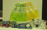 green and yellow skirt