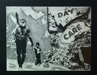 drawing of man and boy walking