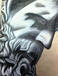drawing of a sculpture