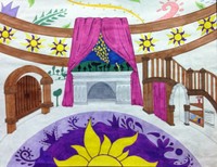 drawing of a home interior
