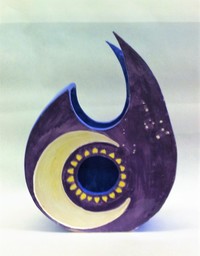 purple ceramic decorative piece