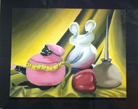 drawing of sewing supplies