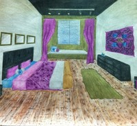 drawing of a home interior