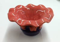 coral ceramic bowl