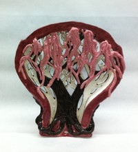 ceramic artwork of tree