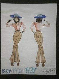 fashion drawing with front and back view