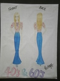 fashion drawing with front and back view