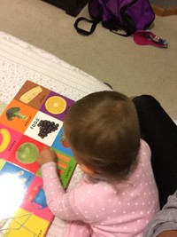 child reading a book